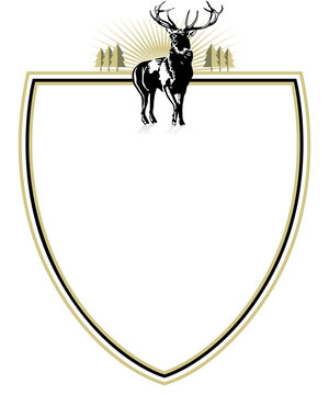 Wappen mit Hirsch