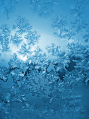 Fototapeta premium ice patterns on glass