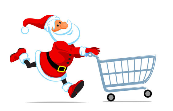 Santa Run With Shopping Cart