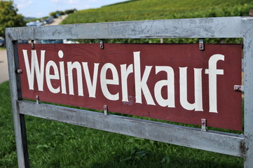 Fototapeta premium Weinverkauf Schild