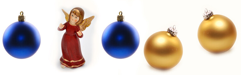 Engel und Christbaumkugeln