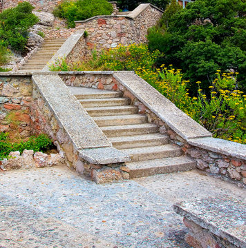 stone stair in mountains