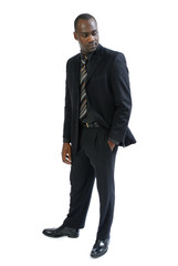 homme noir en costume