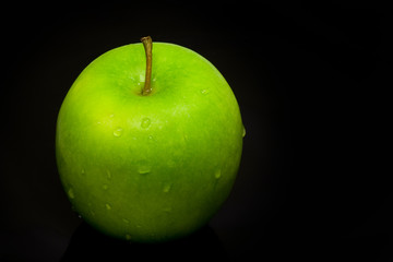 Apple , studio isolated on black