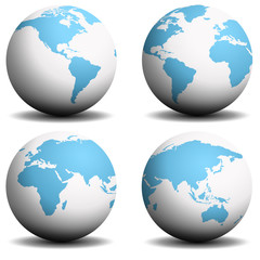 World Globes  1 © puckillustrations