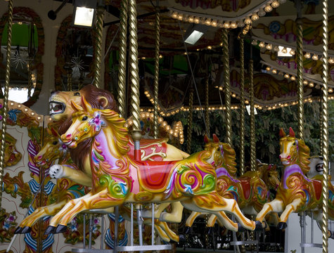 An old fashioned carousel