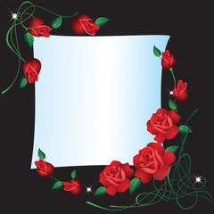 background with roses.