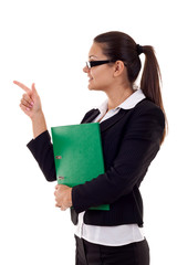 pointing to something