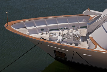 Anchor windlass on a modern motor yacht
