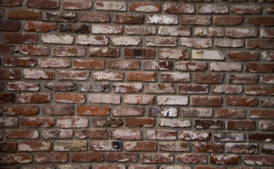 Old red brick wall background