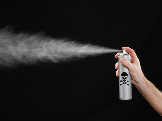 Toxic aerosol being sprayed.