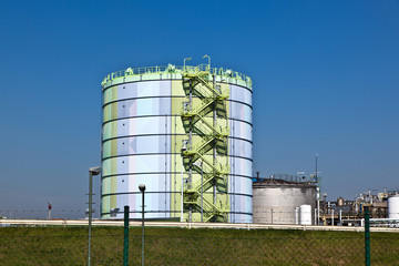 silo in an Industry Park in beautiful landscape