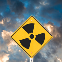 Radioactive road sign