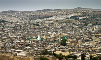 Obraz premium Aerial view of Fes