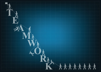 Background concept with a teamwork theme with copy space