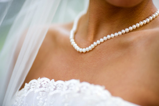 Pearl Necklace On Neck Images – Browse 