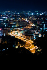 Fototapeta na wymiar Top view of Pattaya in the night