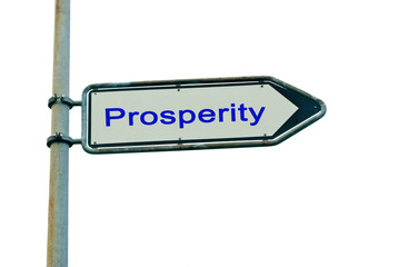 Fototapeta premium Road sign to prosperity