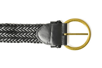 Leather belt close-up | Isolated