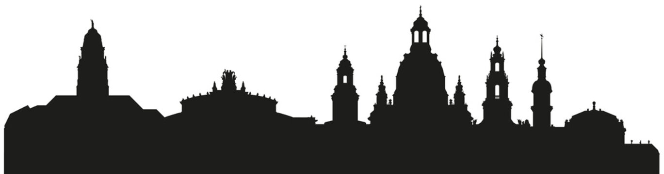 Dresdens Wahrzeichen (Silhouette)