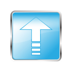 Button Pfeil oben blau