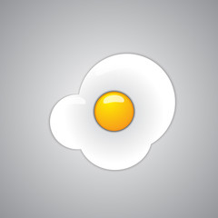 fried egg vector illustration