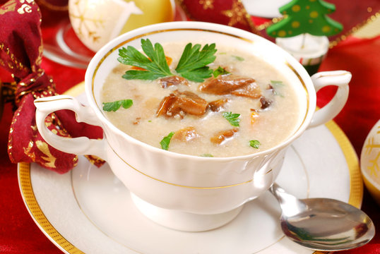 mushroom soup with cream for christmas