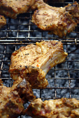 t-bone steak on the grill