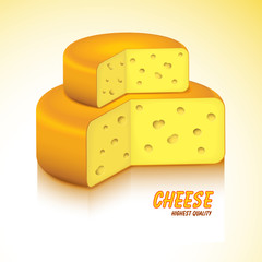 Swiss cheese. Vector illustration. Eps8
