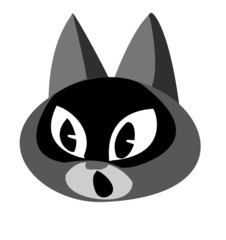 illustration of the cat on white background