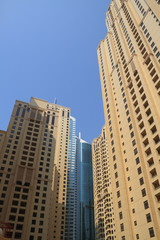 Fototapeta na wymiar Dubai Marina Skyscrapers, United Arab Emirates