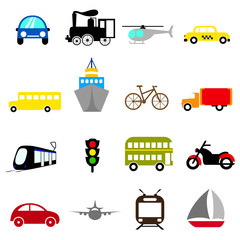 transportation icon set