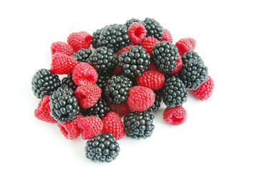 blackberry and raspberry