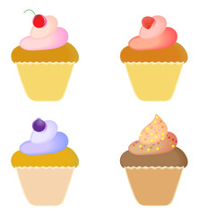 Set of four cakes