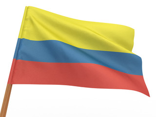 flag fluttering in the wind. Colombia