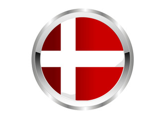 Obraz premium Dänemark Button - Silver Edition