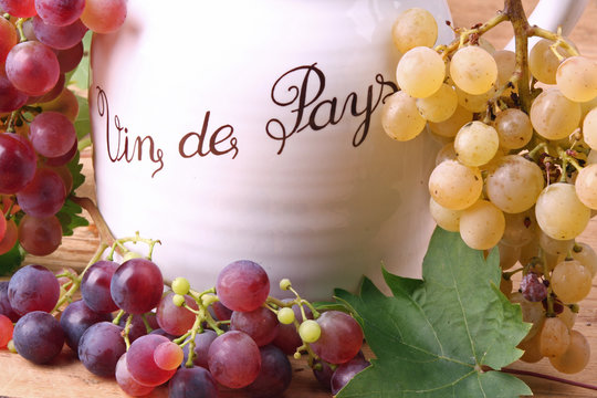 raisins, vin de pays