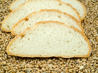 Bread crusts on grain