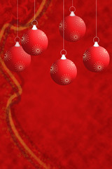 rote Weihnachtskugeln