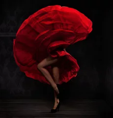 Deurstickers Artist KB Flamenco danseres