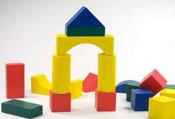 hübsch aufgebaute Bauklötze