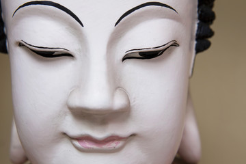 Close-up of Chinese style Buddha face.