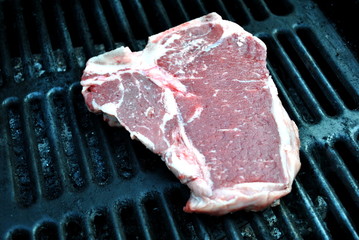 Raw T-Bone Steak