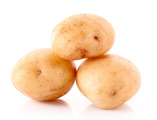 Potatoes isolated on white