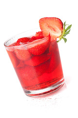 Strawberry vodka cocktail