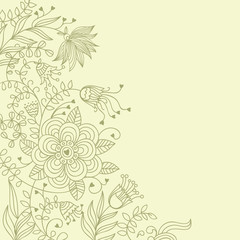 Floral background in light colors