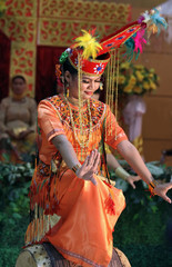 Famela Dancers Performing Traditional Tana Toraja Indonesia Dance