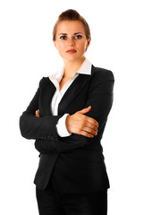 modern business woman with crossed arms on chest