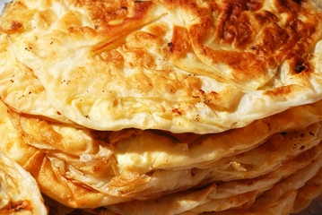 Stack of home-baked pies