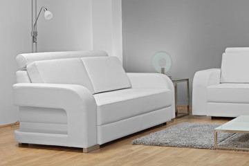 Studio shot of white furniture